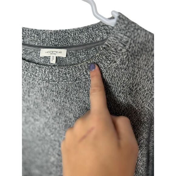 Lafayette 148 Cashmere Sweater Women's Size XXL Heather Gray Crewneck Classic - Picture 5 of 9